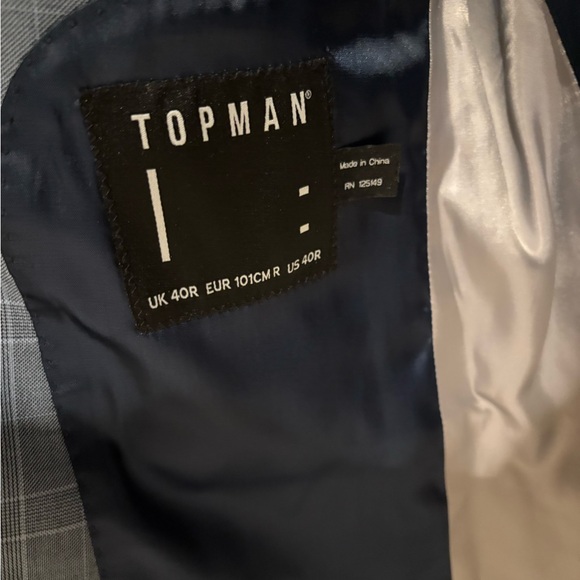 Topman Gray / Blue Full Suit - Picture 5 of 6